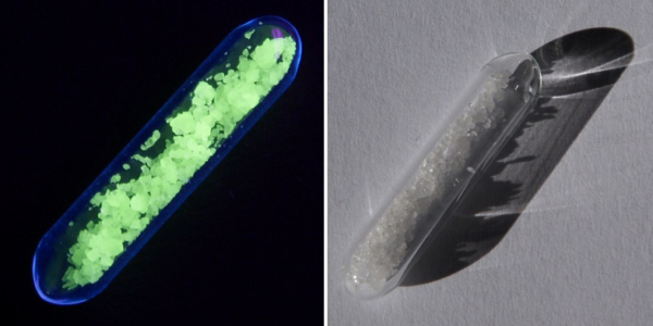 Terbium fluorescerend licht groen onder UV