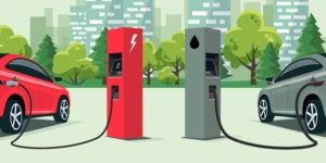 De strijd tussen benzine en elektrische auto’s